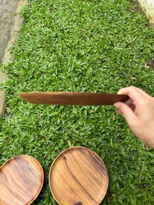 Simple Round Wooden Platter <b>Set</b> For <b>Lunch</b> Dinner Restaurant Hotel Serving Tableware And Daily Dining Use Plates From India - Product Image 4