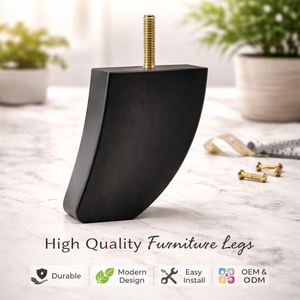 High Quality Curved Furniture <b>Leg</b> Black <b>Sofa</b> Cabinet Table Foot Replacement Strong Durable Modern Minimalist Style - Product Image 1