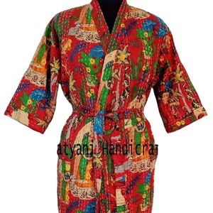 <span class=keywords><strong>Frida</strong></span> <span class=keywords><strong>Kahlo</strong></span> stampa Kantha Varsity giacca cotone trapuntata XL Kimono regalo per il suo stile piumino - Product Image 1