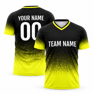 Wholesale Custom Sublimation <b>Football</b> <b>Shirt</b> V-Neck Gradient Design Team Soccer Jersey Short Quick Dry Breathable Sportswear - Product Image 4
