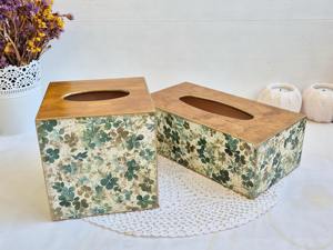 Caja de pañuelos de madera ecológica impresa, caja de pañuelos de madera natural impresa para una vida sostenible, caja de accesorios al por mayor - Product Image 6