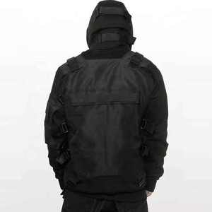 Sweat à capuche tactique Cyberpunk Techwear multi-poches, veste urbaine fonctionnelle, streetwear, coupe-vent imperméable pour homme, anorak, pull-over - Product Image 2