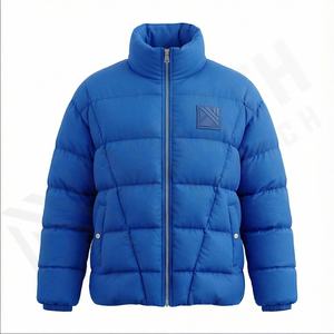 Chaqueta acolchada con burbujas Lisas para invierno con logotipo personalizado para hombre, ropa cálida al por mayor, chaqueta informal acolchada a prueba de viento para hombre, pato - Product Image 2