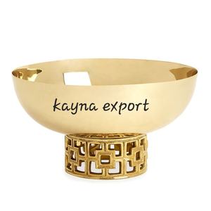 Luxury Modern Gold Plated <b>Metal</b> <b>Bowl</b> with Fruit Pattern Eco-Friendly Home & Hotel Decor for Party Use - Product Image 1