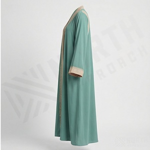 Abaya Personalizable, Transpirable, Premium, Modesta, Corte en A, Cerrada, Holgada, para Mujeres Musulmanas, Ropa de Moda Islámica - Product Image 3