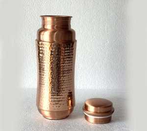 Lightweight Copper Water <b>Bottle</b> for Convenient Portability & Offering a <b>Blend</b> of Style & Tradition and Health Benefits Metal - Product Image 3