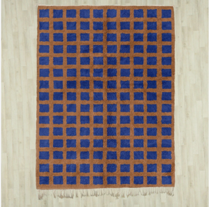 Alfombra marroquí anudada a mano, multicolor, de lana ecológica, antideslizante, con diseño geométrico, de pelo medio, para sala de estar o habitación infantil. - Product Image 2