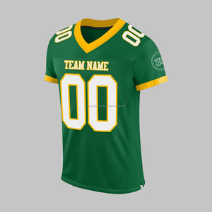 OEM vente en gros nouveau design sublimé maillot de football américain équipe personnalisée unisexe chemises d'uniforme d'entraînement 100% polyester col en V - Product Image 3