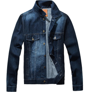 Vestes en jean en gros pour hommes, style streetwear simple, nouvelles vestes décontractées en jean, boutonnées, teintes en noir, effet vintage délavé - Product Image 1