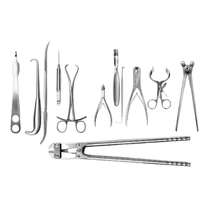 Ensemble de 12 instruments chirurgicaux en acier inoxydable pour la chirurgie générale, certifiés CE, outils manuels, équipement médical de classe I - Product Image 2