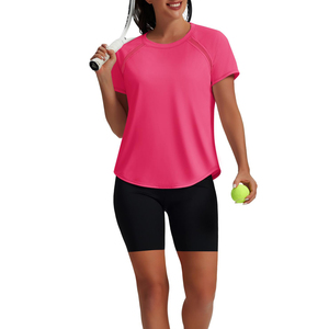 T-shirts d'été à manches courtes pour femmes, protection solaire, séchage rapide, pour randonnée et course à pied, hauts de sport, dernière mode, vêtements d'extérieur - Product Image 3