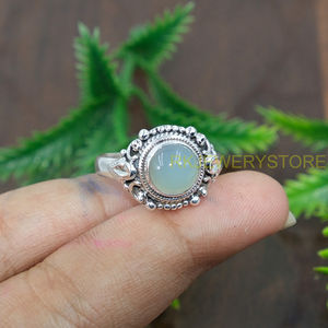 Anillo de Aguamarina, Anillo de Plata de Ley 925, Anillos de Compromiso y Boda Hechos a Mano para Mujer, Joyería de Aguamarina, Regalo de Aniversario para Esposa - Product Image 5