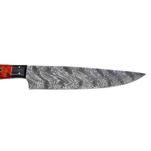 Ahmad Fabric Custom Handmade 13-Inch Damascus Steel Chef <b>Knife</b> with Leather Sheath Beautiful Handle Customizable Supported - Product Image 4