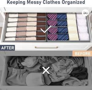 Caja de almacenamiento plegable de Vietnam-Divisor de organizador de cajones de ropa interior para sujetadores, calcetines y uso en armario - Product Image 3