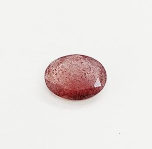Cuarzo Rojo Fresa AAA, Gema Redonda Ovalada Radiante Facetada, 16*14.5 mm, 7 Ct, Gema 100% NATURAL para Joyería - Product Image 3
