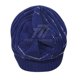 Gorro de punto bordado personalizado de alta calidad para adultos, venta al por mayor a precio económico, servicio OEM. - Product Image 4