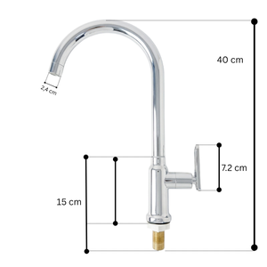 Grifo de Cocina KSOM-27T5Xi, Diseño Moderno, Fácil de Instalar, con Plástico ABS Virgen, Caño Giratorio de 360 Grados - Product Image 1