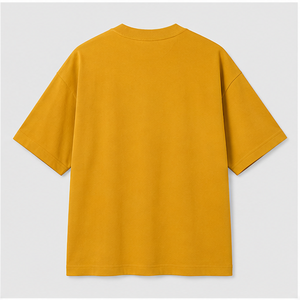 Camiseta de Manga Corta Oversize para Hombre, de Algodón Hilado, Color Dorado Mostaza, Modelo MTS-OVR-0033 - Product Image 2