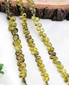 Turmalina Verde Natural, 1 Hilo de Perlas Facetadas, Cuentas de Piedras Preciosas Naturales para la Elaboración de Joyería Fina - Product Image 3
