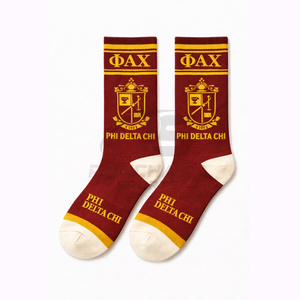 Chaussettes brodées de haute qualité pour les fraternités grecques, idéales pour les organisations et événements universitaires - Product Image 1