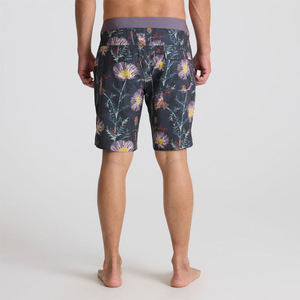 Shorts de bain décontractés pour hommes, séchage rapide, taille à cordon de serrage avec poches, imprimé palmiers, tissu polyester, logo personnalisé, plage, surf - Product Image 4