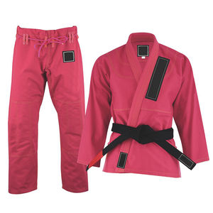 Red Judo Uniform Cotton Gi Jacket Pants Set Durable Reinforced Stitching Adult Unisex Regular Fit - Product Image 3