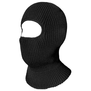 Cagoule noire en tricot à prix raisonnable, isolante thermiquement, pour sports d'hiver en extérieur, masque unisexe couvrant tout le visage - Product Image 2