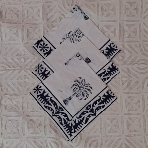 ผ้าเช็ดปากทำมือพิมพ์ลายหรูหราจากผ้าฝ้าย ขนาด 60x60 ซม. 6 ผืน เป็นมิตรกับสิ่งแวดล้อม ใช้ซ้ำได้ ดีไซน์อินเดียสุดฮิตสำหรับงานแต่งงานและงานเลี้ยง - Product Image 2