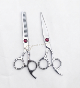 David & Matthew Hair Scissors Stainless Steel Professional Barber Salon Cutting <b>Tools</b> Straight Blade Manual Haircutting <b>Shears</b> - Product Image 2