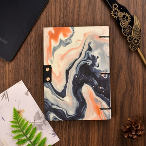 Abstract Cardboard <b>Lock</b> Diary Notebook A5 Hardcover Journal | Handmade Eco-Friendly Artistic Writing Diary 100 Sheets Vintage - Product Image 2