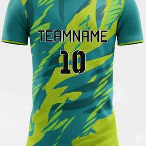 ชุดเสื้อฟุตบอลแบบซับลิเมชั่นสั่งทำพิเศษสำหรับผู้ชาย สีเหลือง ผ้าโพลีเอสเตอร์ซับเหงื่อ แขนสั้น คอกลม ชุดกีฬา ใส่ได้ทุกฤดู - Product Image 6