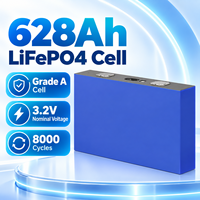Sel Prisma LiFePO4 628Ah Kepadatan Tinggi 3.2V Baterai LFP Isi Ulang untuk Penyimpanan Energi Hunian dan Komersial