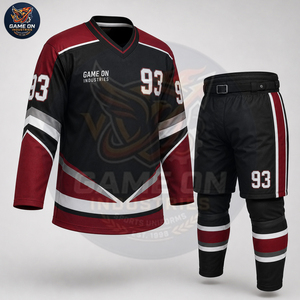 With Private Lable New Arrival Latest Custom Colors Player Numbers Logo Printing Custom Sublimated Ice Hockey Uniform Sets - Product Image 3