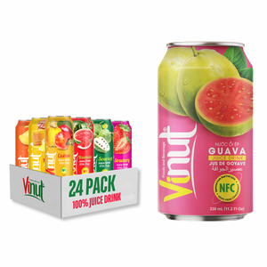 VINUT Vietnam Prix d'usine 330ml Boisson de jus de goyave sans sucre Marque privée personnalisée Échantillon gratuit disponible - Product Image 1