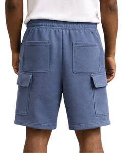 Pantalones Cortos Cargo Azules para Hombre, Cintura Elástica con Cordón, Estilo Casual Urbano, Múltiples Bolsillos, Pantalones Cortos de Verano, Logotipo Personalizado, Fabricante OEM - Product Image 6
