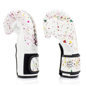 Fairtex Style White Colorful Printed Boxing <b>Gloves</b> Premium Training <b>Gloves</b> for Muay Thai MMA Kickboxing and Sparring - Product Image 3