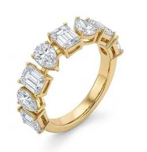 Top Selling Moissanite Diamond <b>Ring</b> for <b>Men</b> and Women with Brilliant VVS Clarity Round Cut Stone Elegant Sterling <b>Silver</b> - Product Image 3
