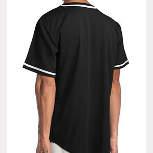 T-shirts de baseball en gros pour équipes, col en V, personnalisables avec logo imprimé par sublimation, style pull-over, coupe ample hip-hop, prix abordable - Product Image 6