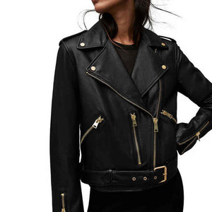 Chaqueta de Cuero para Mujer, Estilo Premium, Ajuste Suave, Diseño Duradero para Uso Diario, Cómoda, en Oferta Online - Product Image 1