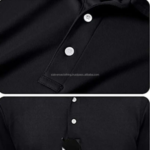 Custom Men's 100% Polyester Quick Dry Solid Color 3-Button <b>Golf</b> for Polo Shirt High Summer Casual Outdoor Short Sleeve Knitted - Product Image 5