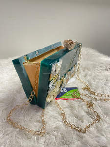 Luxury Resin <b>Clutch</b> Bag with Angel Style Excellent Design for Women's Party Wear & Wending Partyware By FWE - Product Image 2