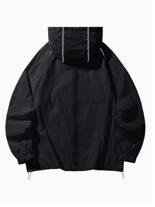 Ensemble 2 pièces à capuche et manches longues, short uni en polyester respirant à séchage rapide, coupe ample, sportif, été, unisexe, tricoté pour femme - Product Image 5