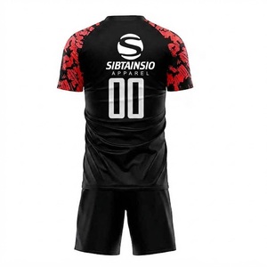 Tenues de football personnalisées unisexes pour adultes, tailles plus grandes, manches courtes, haute qualité, respirantes, 100% polyester, prix de gros pour les équipes - Product Image 2