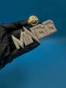 Colgante Personalizado con Iniciales de Moissanita, Letra en Bloque con Incrustaciones de Diamantes, Plata de Ley 925, Joyería Hip Hop de Lujo, Colgante con Nombre Brillante - Product Image 4