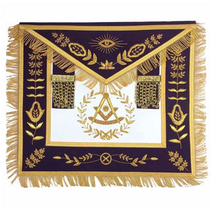 Master Mason Blue Lodge Apron Embroidered 3D Customized Classical Style Freemasonry Regalia Ceremonial Accessory <b>Sew</b>-On Safety - Product Image 1