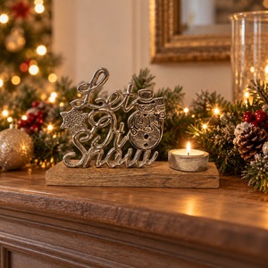 Elegant Christmas Tree Tealight Holder Set of Two for Festive Table and Home Decor Holiday <b>Candle</b> Centerpiece Gift for Christmas - Product Image 1