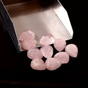 พลอยมอร์แกไนต์สีชมพูธรรมชาติทรงลูกแพร์ขนาด 10x8 มม. สำหรับทำเครื่องประดับ แหวน จี้ และต่างหู - Product Image 3