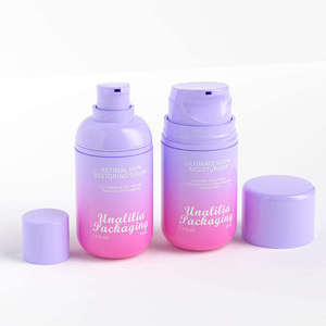 Customized Round 50ml Airless Cosmetic Lotion Bottle with Pump Sprayer PET Plastic Silk Screen Printing OEM/ODM Acceptable - Product Image 4
