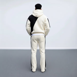 Ensemble 2 pièces pour homme, logo imprimé personnalisé OEM, poids moyen, vente en gros, haute qualité, 100% coton, 2 tons, streetwear ample, survêtement d'hiver - Product Image 5