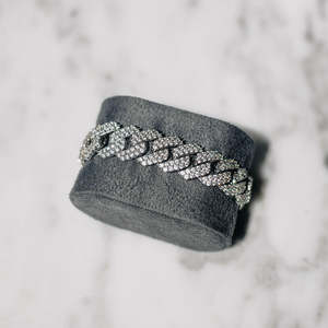 VVS Moissanite Iced Out Cuban Link <b>Bracelet</b> 925 Sterling Silver Hip Hop Diamond Look Chain <b>Bracelet</b> - Product Image 1